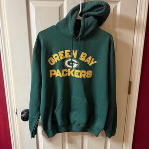 Green Bay Packers NFL Hooded Sweatshirt Green Men's Size Medium